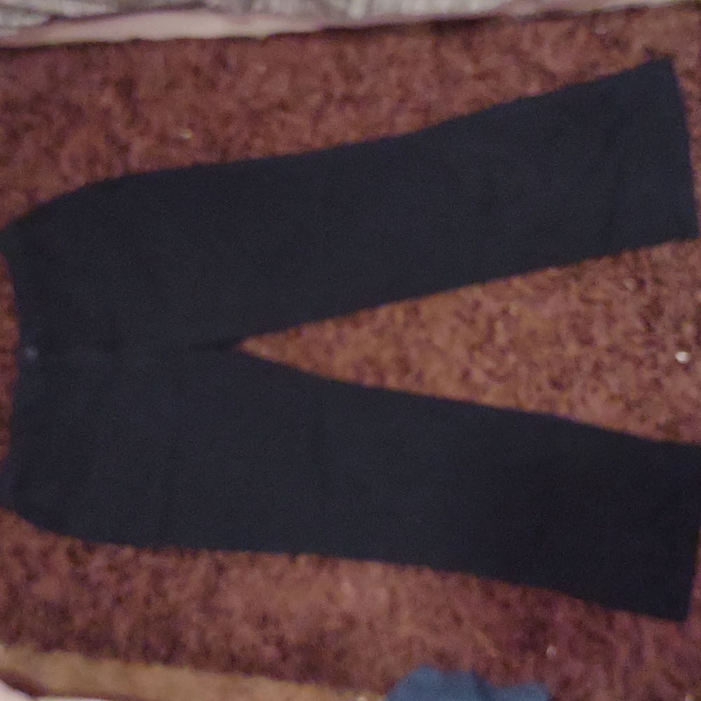 Navy Blue Crazy Horse Straight-Legged Women's Pants, Size 14